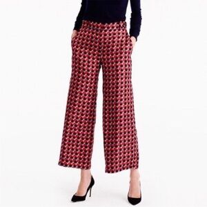 J crew collection silk print pants